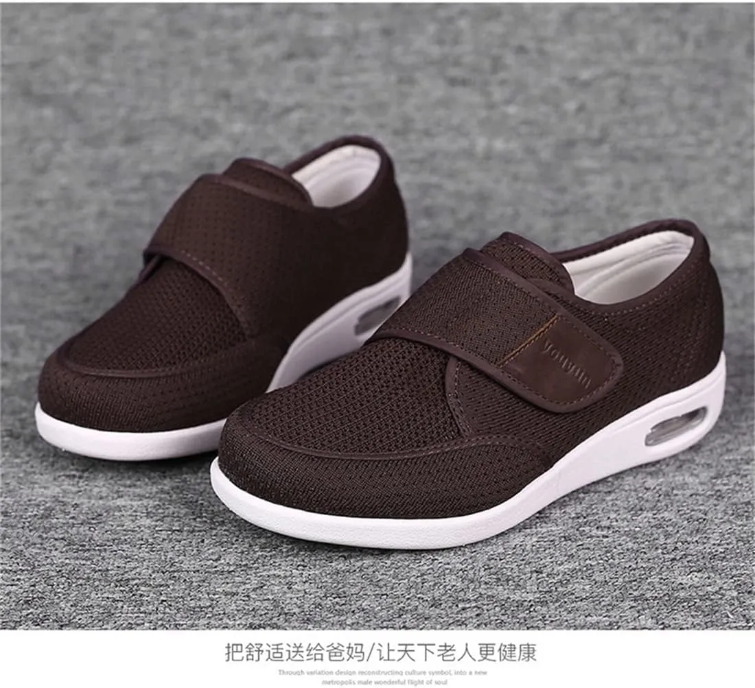 Women Men Diabetic Shoes, Orthopedic Shoes Adjustable Memory Foam Swollen Feet Walking Shoes for Elderly Arthritis Edema