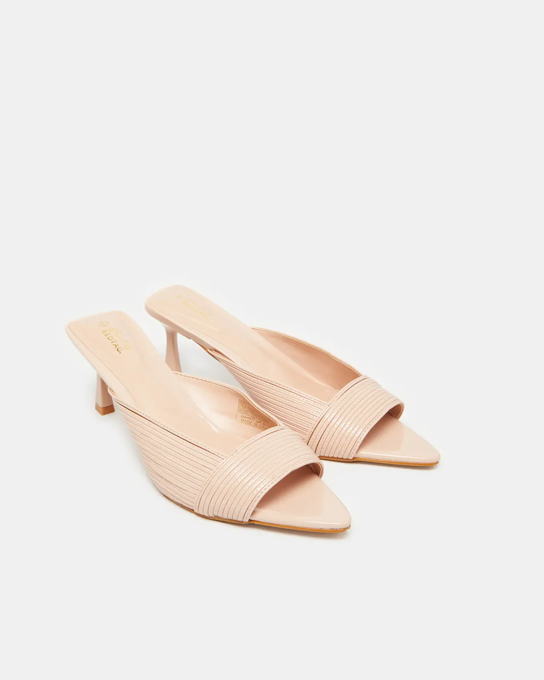 Women Pink Embellished Mule