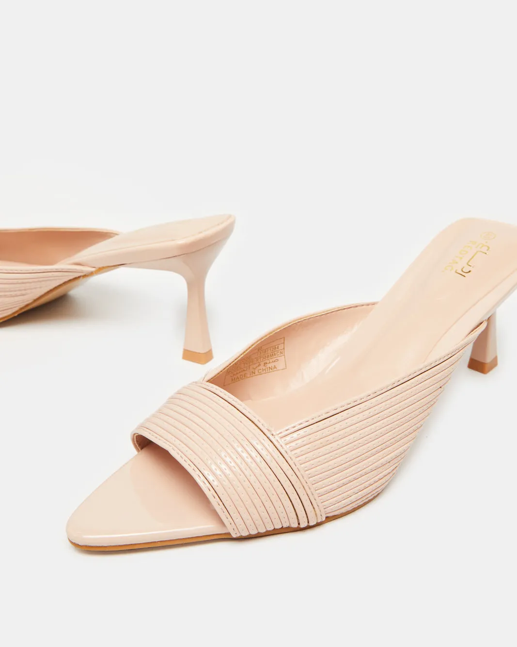 Women Pink Embellished Mule