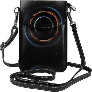 women Small Cell Phone Purse Mysterious Cosmic Black Holes Prints Soft, durable and waterproof PU leather Convenient for daily use and travel