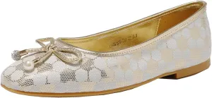 Women's Ballet Flats with Bow Knot & Sparkle Balls Ultra Soft Sole Round Toe Work Travel Casual Outfits Shoes
