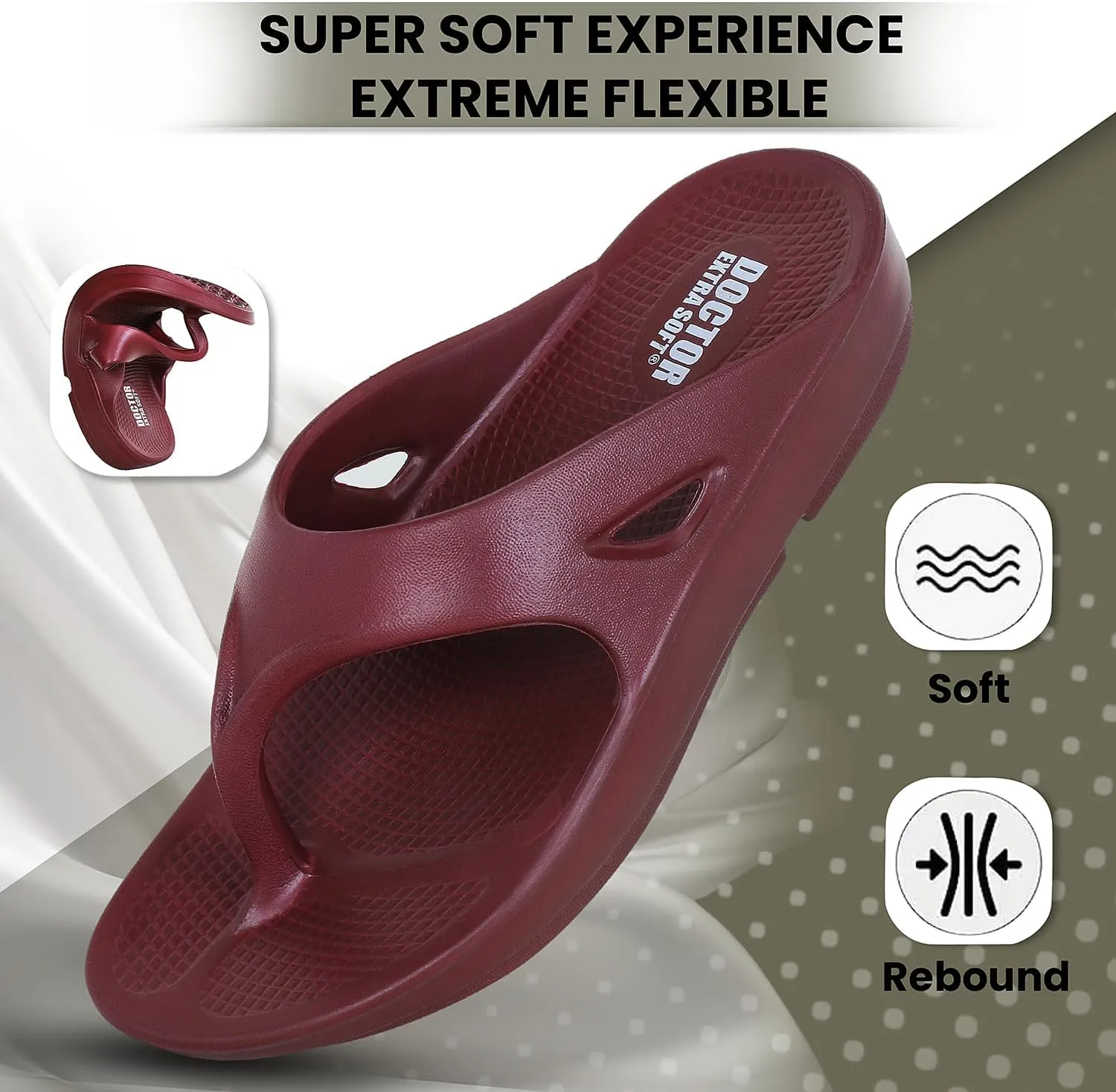 Women's Classic Ultra Soft Flip Flops/Slippers with Cushion FootBed for Adult | Comfortable & Light Weight| Stylish & Anti-Skid| Waterproof & Everyday Slip-on for Ladies/Girls D-510