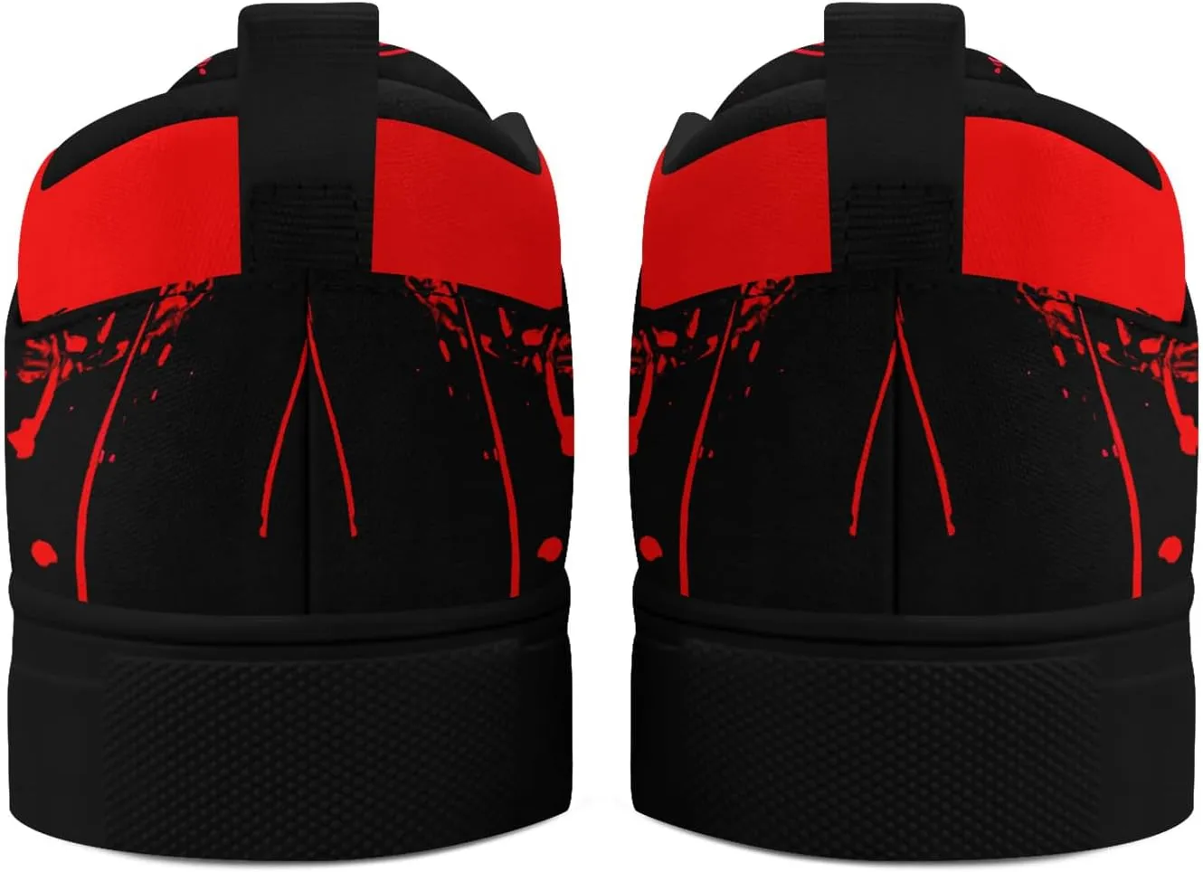 Women's Gothic Skull Canvas Slip-On Flat Shoes Men's Low top Dark Art Rose Stylish Sneakers Comfort Fashion Streetwear