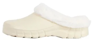 Women's Mule Trim Muffin Fluffy Fur Flat Rubber Luxemoda Safe Faux Waterproof Slipper Tailored