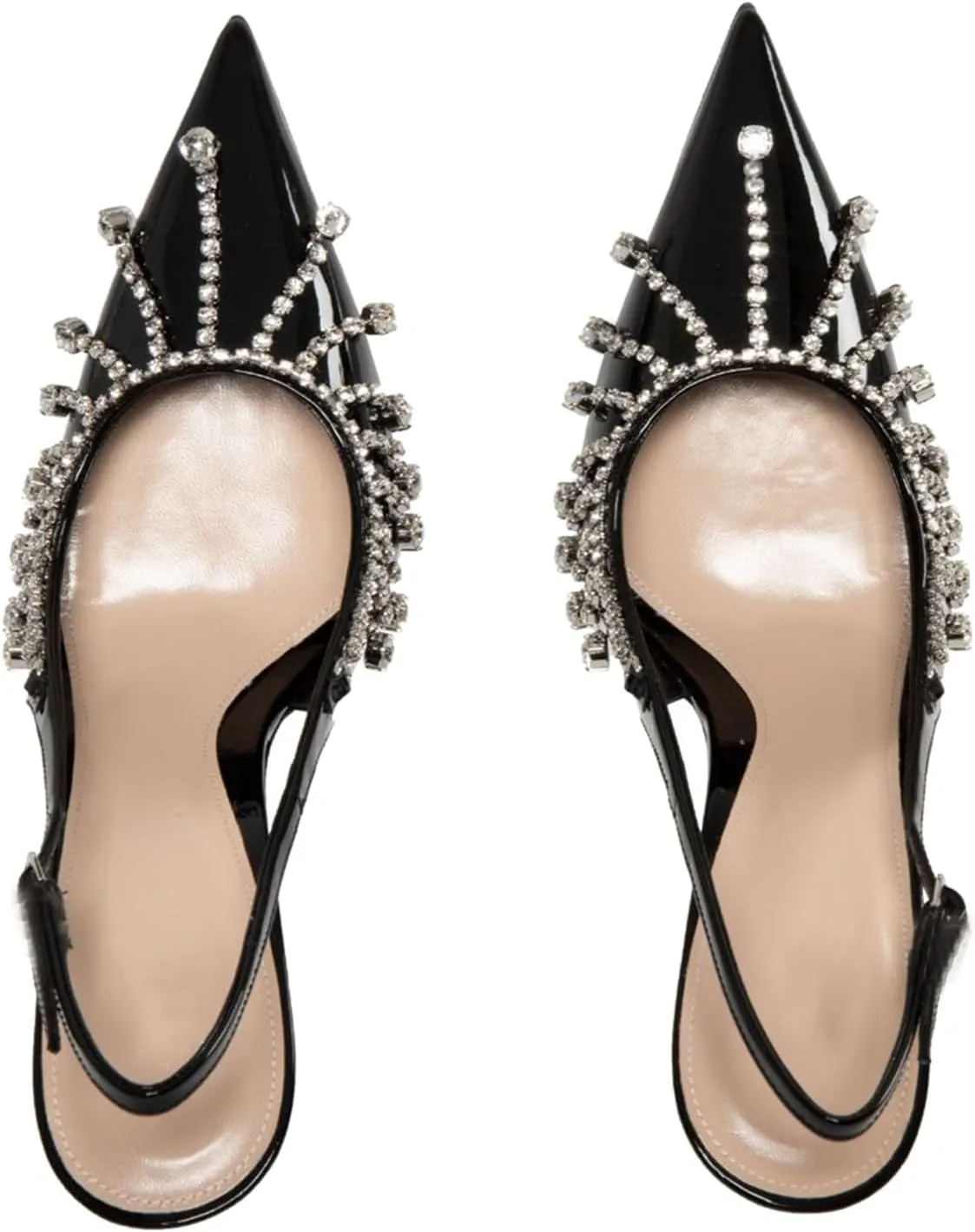 Women's Satin Ballet Slingback High Heels with Bows Closed Square Toe Lace-Up Stiletto Pumps Elegant Mary Jane Shoes for Wedding Party