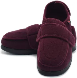 Women’s Wide Width House Shoes with Memory Foam Support Swollen Feet Edema Relief Cozy Outdoor Sole Diabetic House Slippers for Elderly Plantar Fasciitis