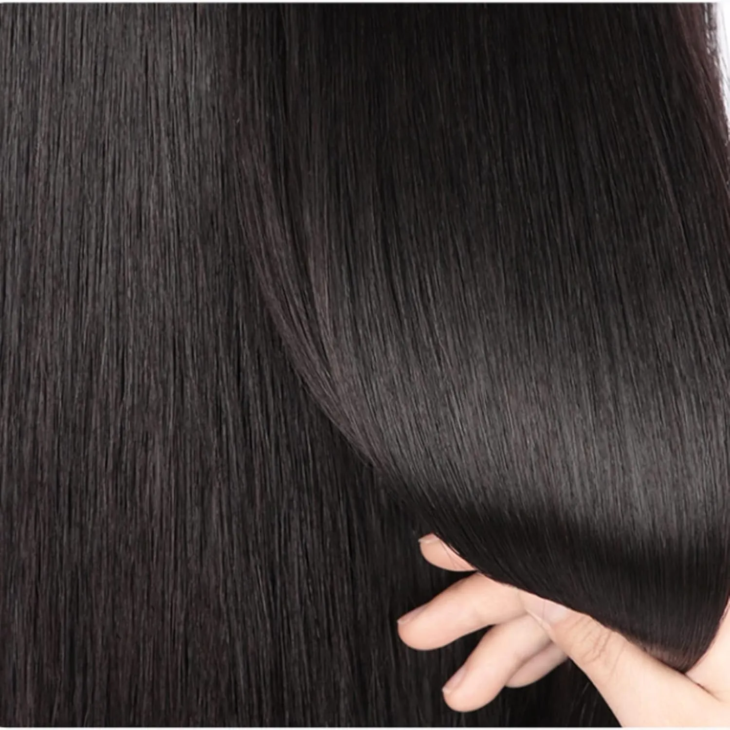 Women's Wig Bangs Wig Piece Full Real Human Hair Patch Fluffy Increase Hair Volume Fluffy Cover Gray Hair Women's Wigs Hair Piece(11-(13-12) 30CM-black)