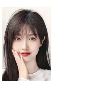 Women's Wig Bangs Wig Piece Full Real Human Hair Patch Fluffy Increase Hair Volume Fluffy Cover Gray Hair Women's Wigs Hair Piece(11-(13-12) 30CM-black)
