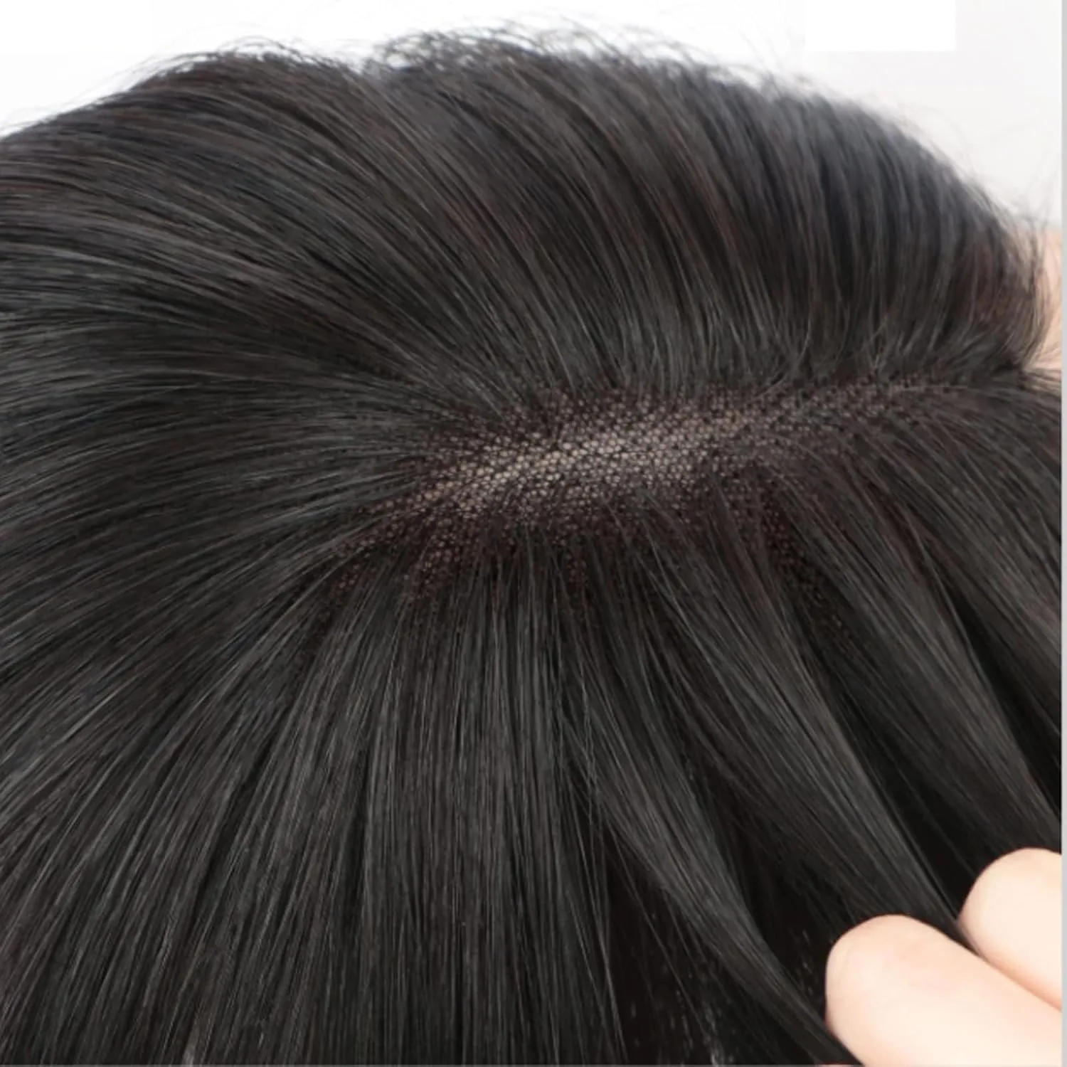 Women's Wig Bangs Wig Piece Full Real Human Hair Patch Fluffy Increase Hair Volume Fluffy Cover Gray Hair Women's Wigs Hair Piece(11-(13-12) 30CM-black)