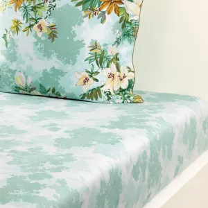 Yves Delorme Panorama Multicolor California King 75 x 85 in Fitted Sheet - Extra Soft and Warm Luxury Sheets, 100% Natural Organic French Bed Linens - Breathable and Durable