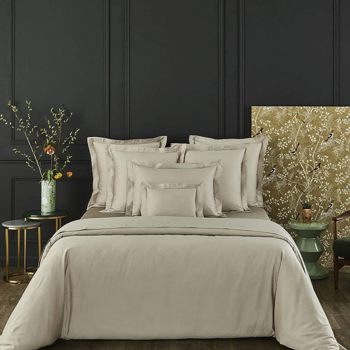 Yves Delorme Triomphe Pierre Standard 21 x 32 in Pillowcase - Extra Soft and Warm Luxury Sheets, 100% Natural Organic French Bed Linens - Breathable and Durable