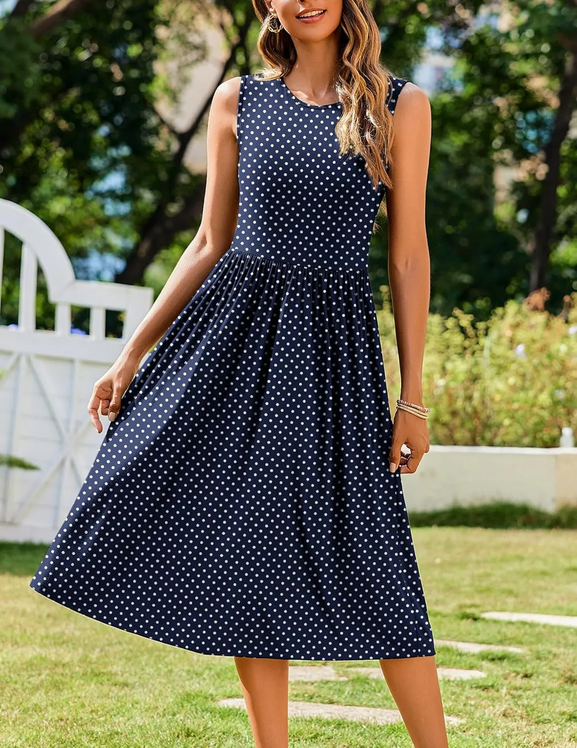 Zeagoo Women's Summer Tank Midi Dress with Pockets Floral Sleeveless A-Line Casual Loose T-Shirt Dresses Beach Sundress 2025