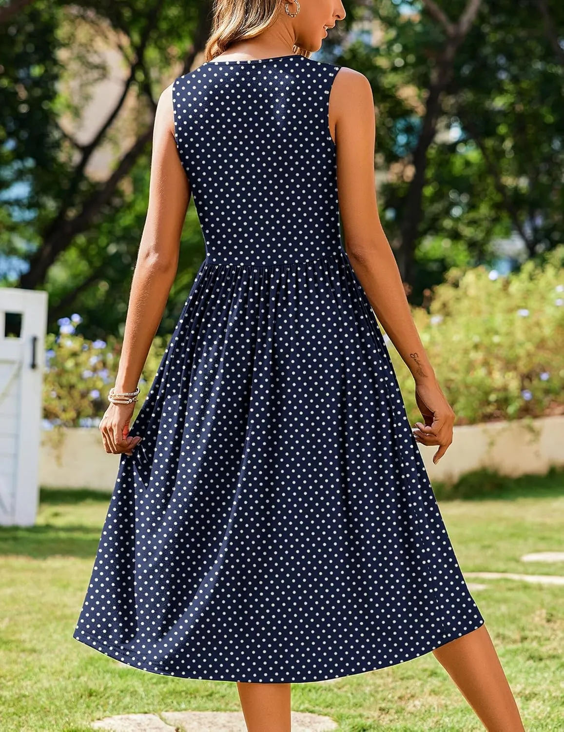Zeagoo Women's Summer Tank Midi Dress with Pockets Floral Sleeveless A-Line Casual Loose T-Shirt Dresses Beach Sundress 2025